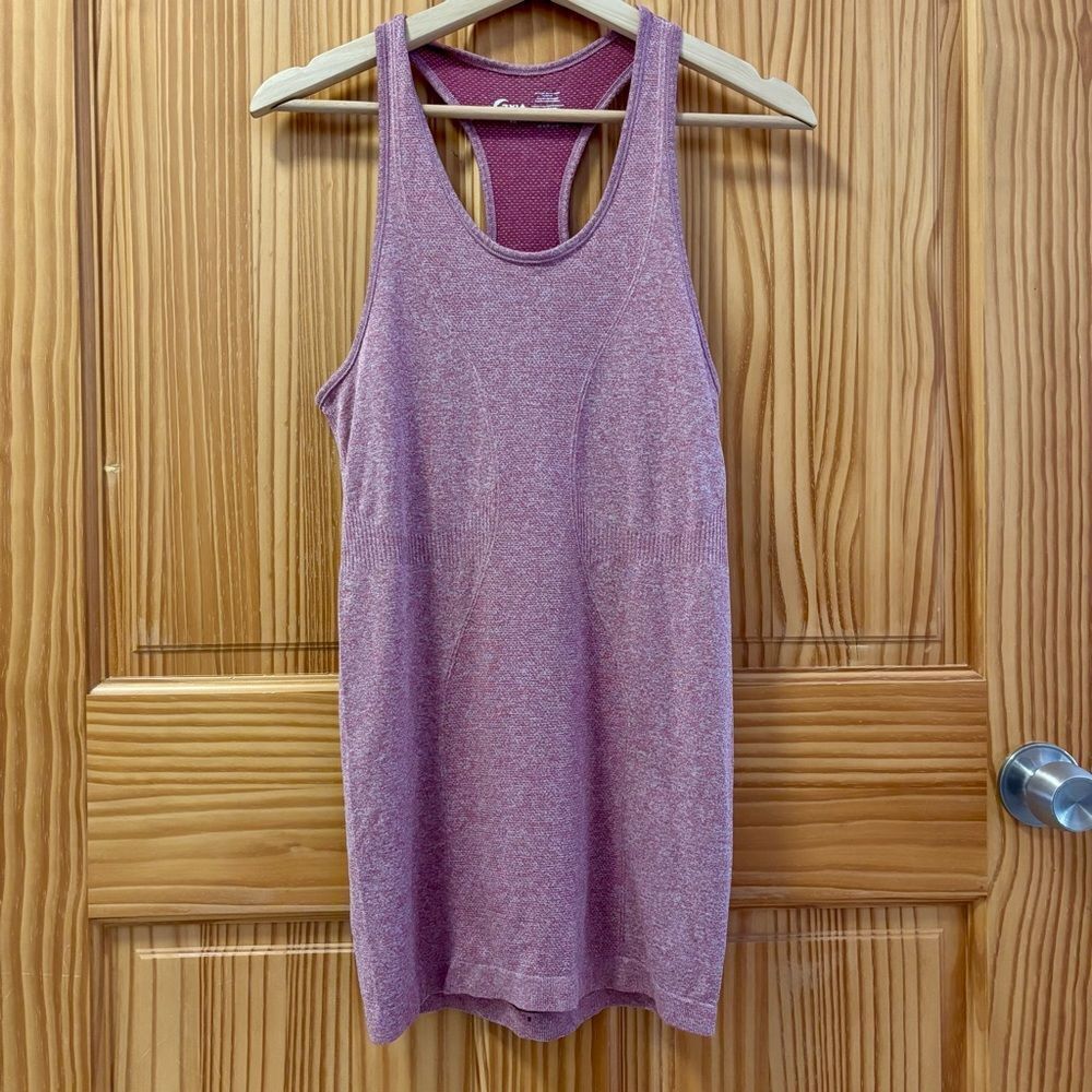 Zyia Active pink workout tank top tunic length racerback extra small XS